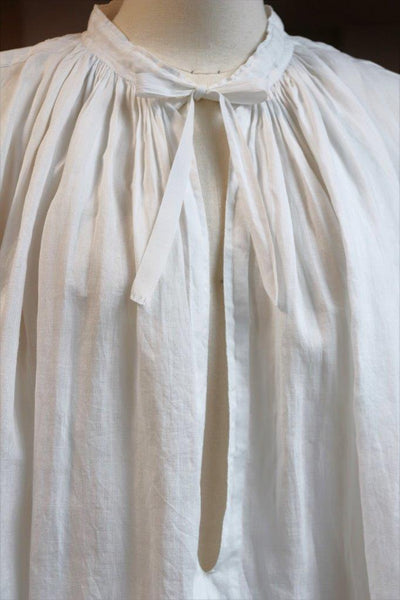 Antique Church Linen Tunic Dress Hand Embroidery
