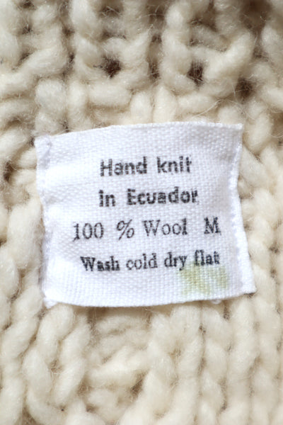 70s Ecuadorian Hand Knit Aran Cardigan