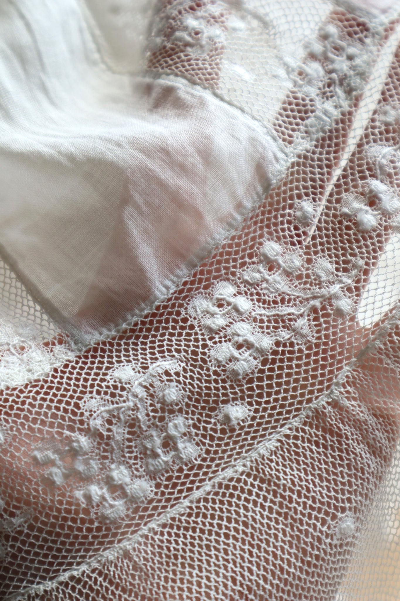 19th Victorian 4Tier Lace Ruffles Cotton Petticoat