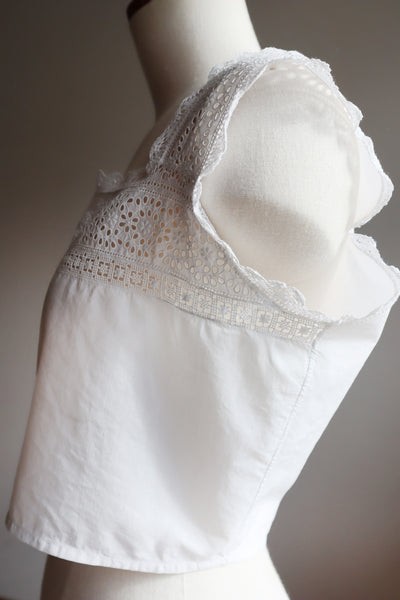 1910s White Cotton Corset Cover