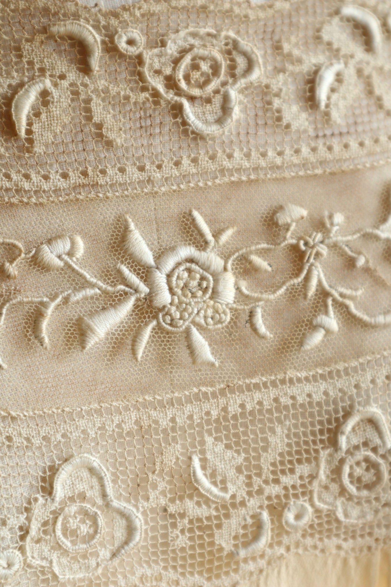 1920s Cream Silk Lingerie Dress