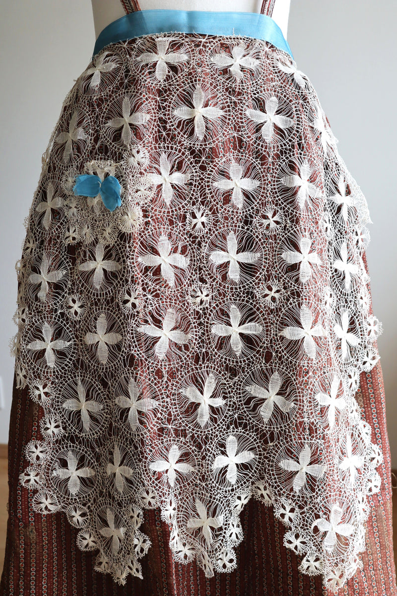1930s Hand Made Tenerife Lace Half Apron – makky