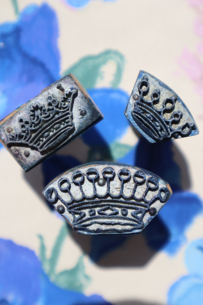 French Antique Three Crown Embroidery Stamp – makky