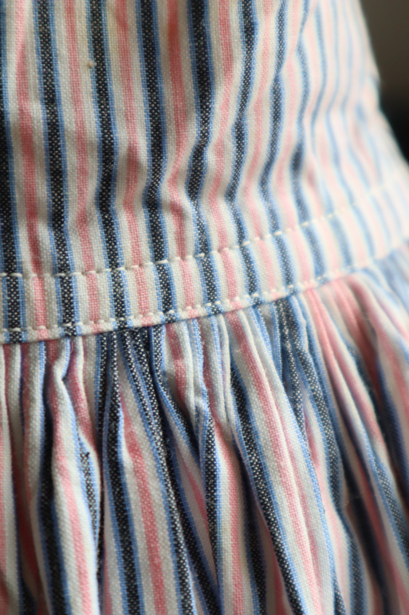 1920s Striped Cotton Skirt