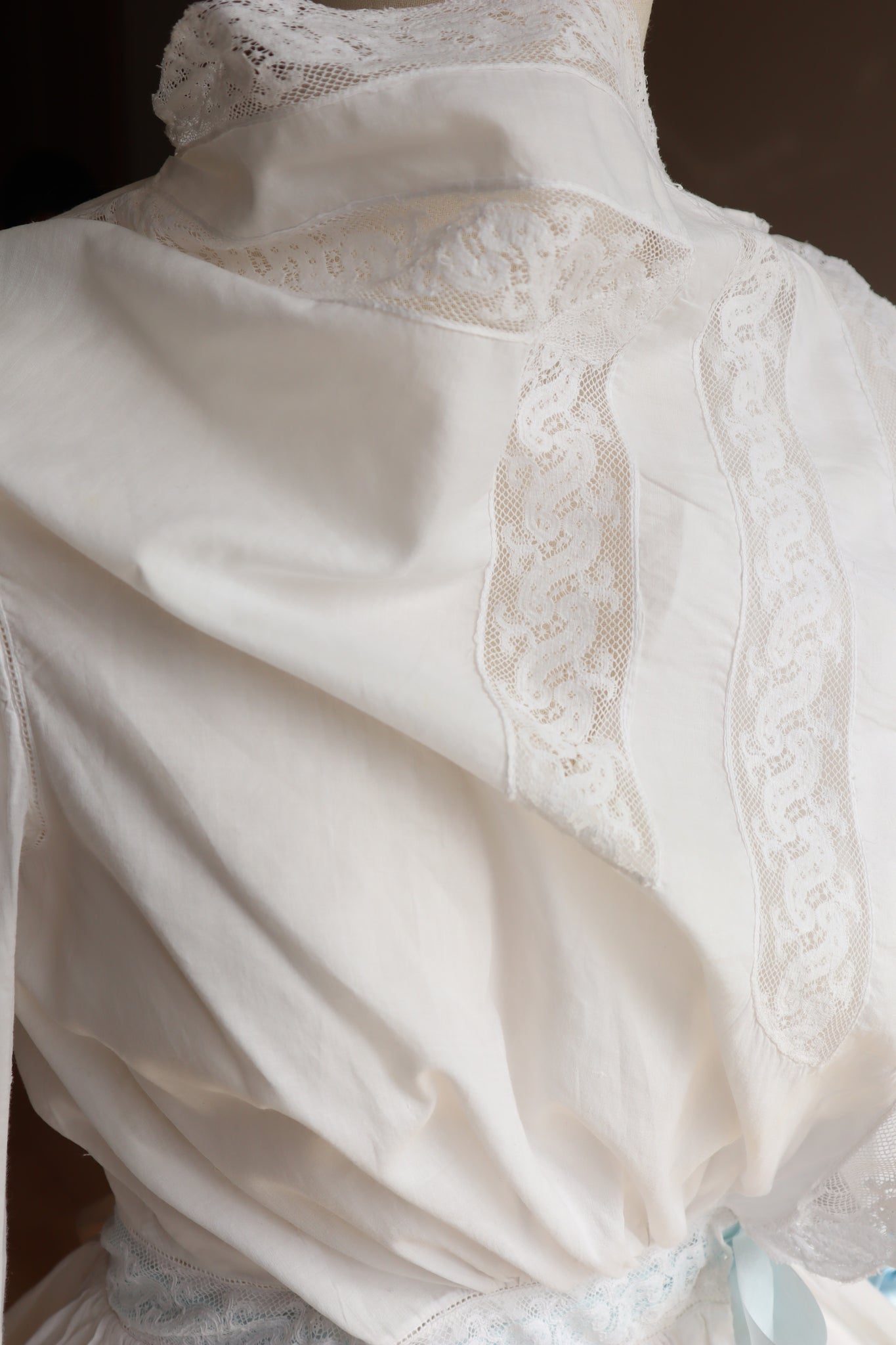 1910s Boudoir Cotton Wrap Jacket