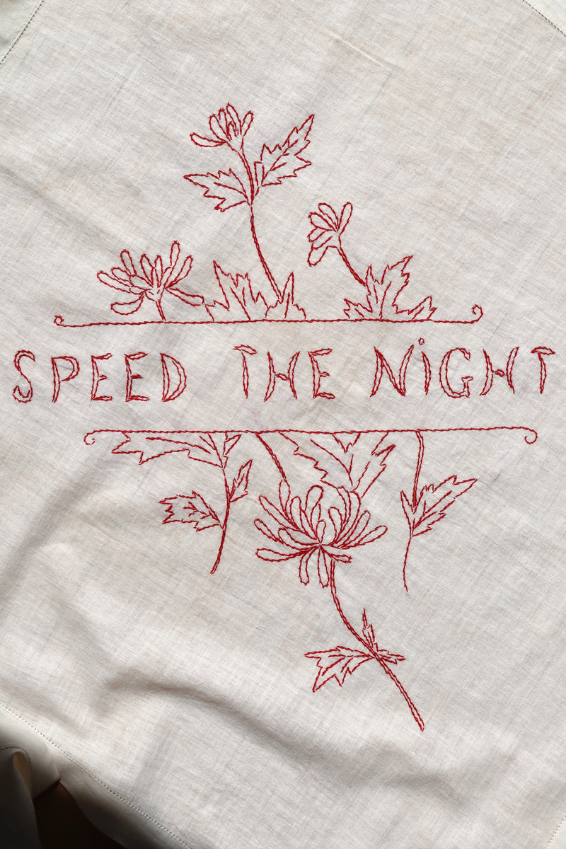 19th Victorian Red Work Layover Sham 夜 19th Victorian Red Work Layover Sham Speed The Night – makky