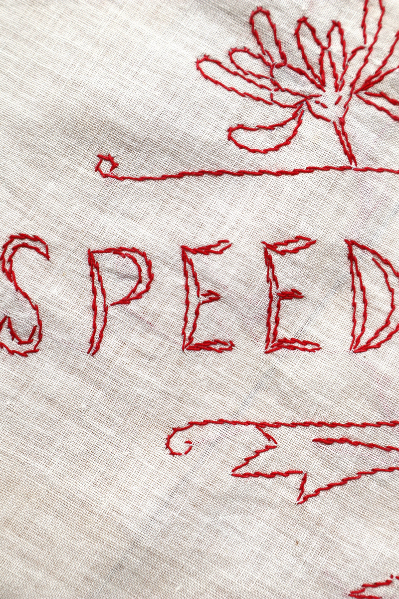 19th Victorian Red Work Layover Sham Speed The Night – makky