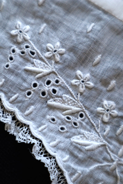 19th Hand Embroidered Valenciennes Lace Trimming Cuffs