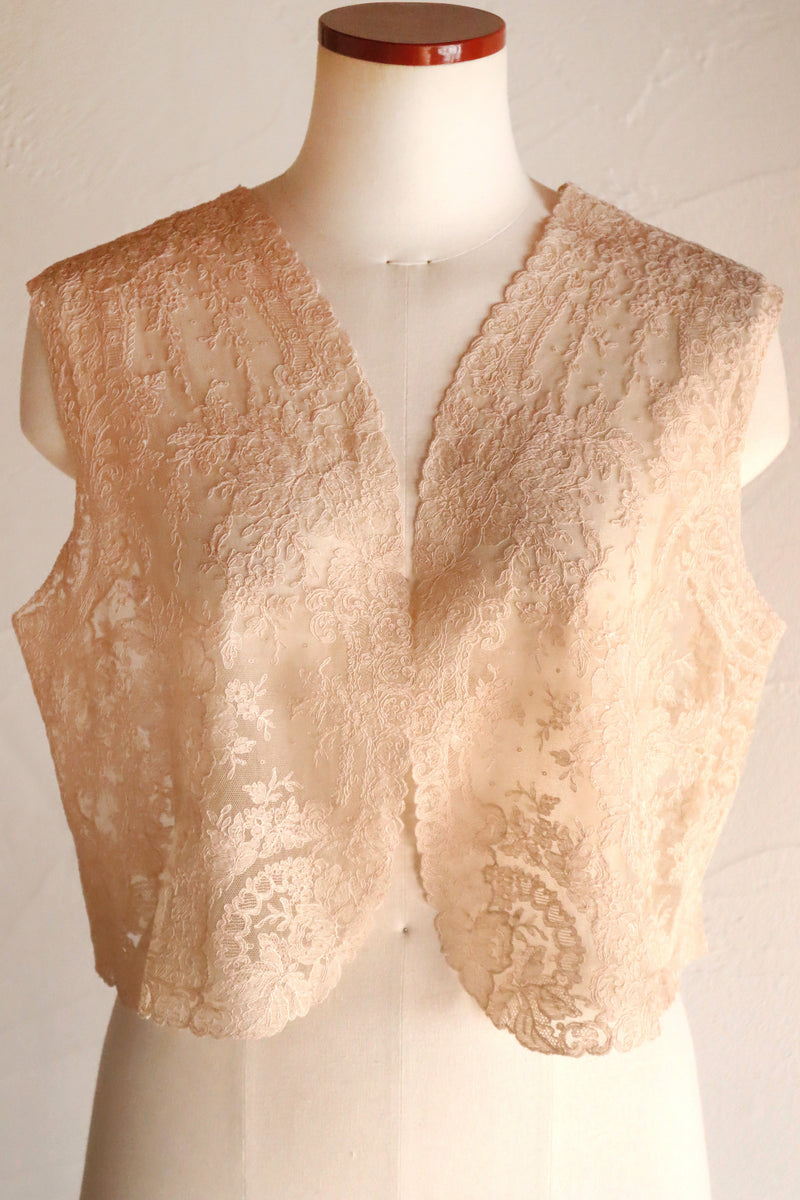 1930s Rose Spray Lace Vest – makky