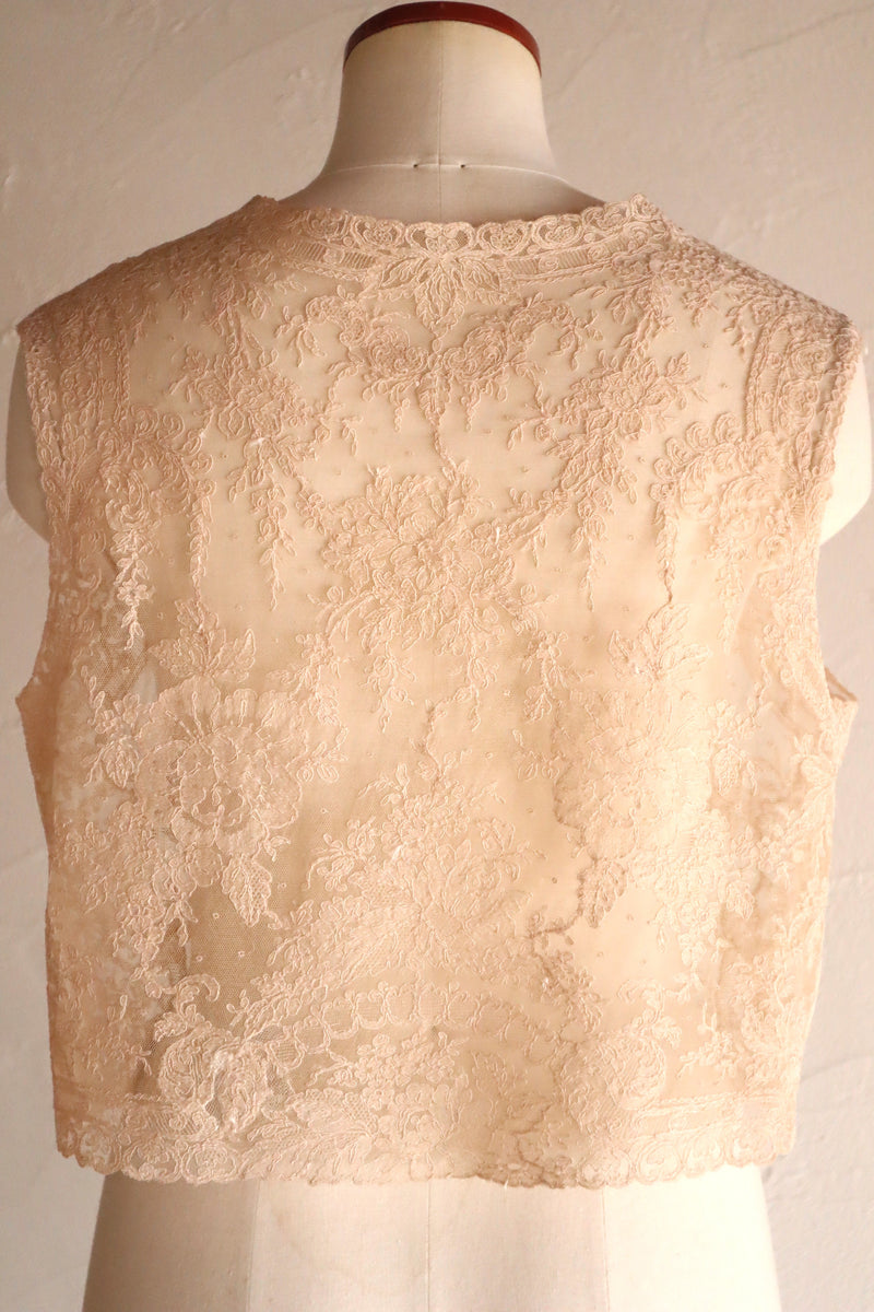 トップス 1930s Rose Spray Lace Vest 1930s Rose Spray Lace Vest – makky