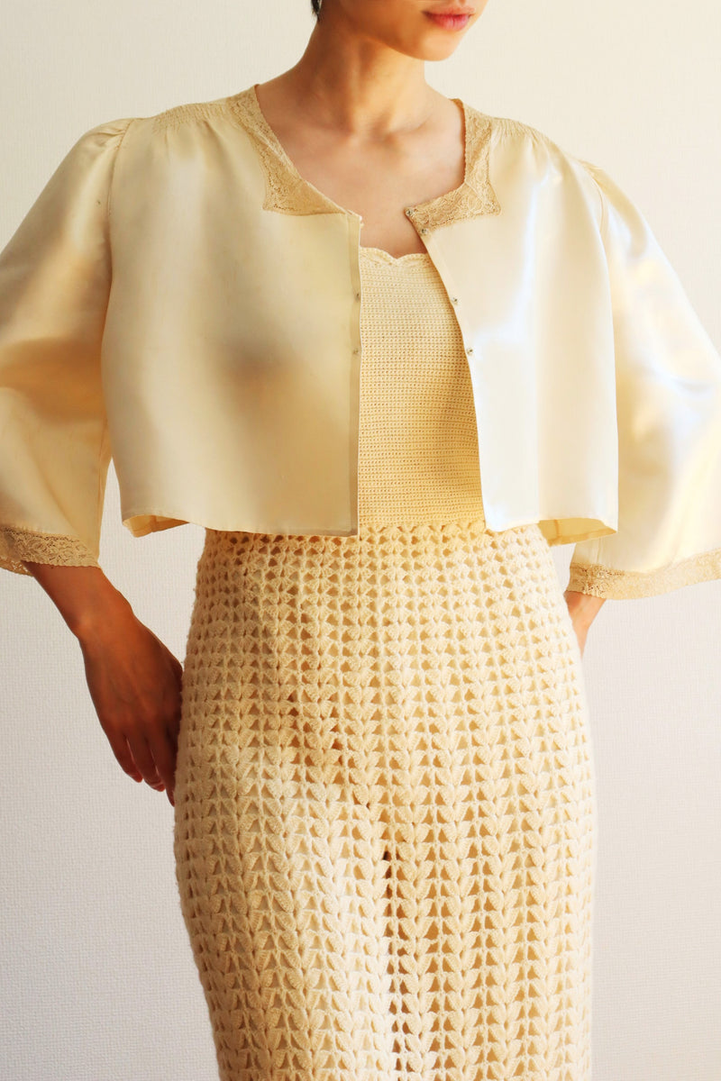 1920s~1930s Cream Silk Jacket – makky