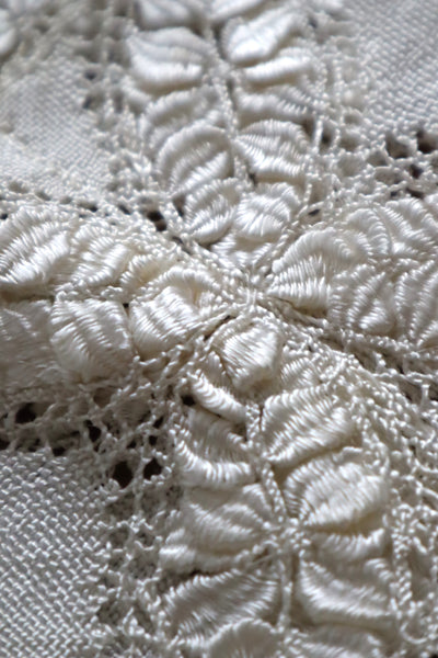 1900s Handmade Silk Maltese Lace Lingerie Case
