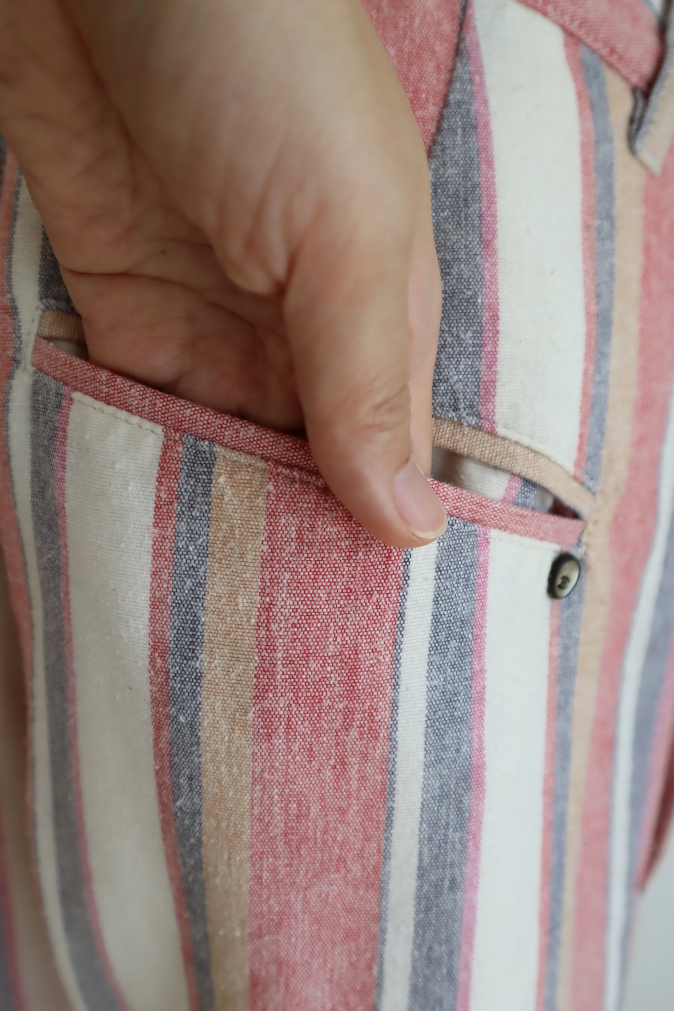 Vintage Stripe Cotton Pants