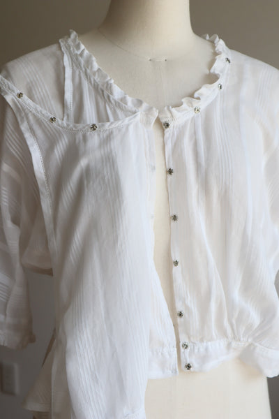 1910s Sheer Cotton Blouse