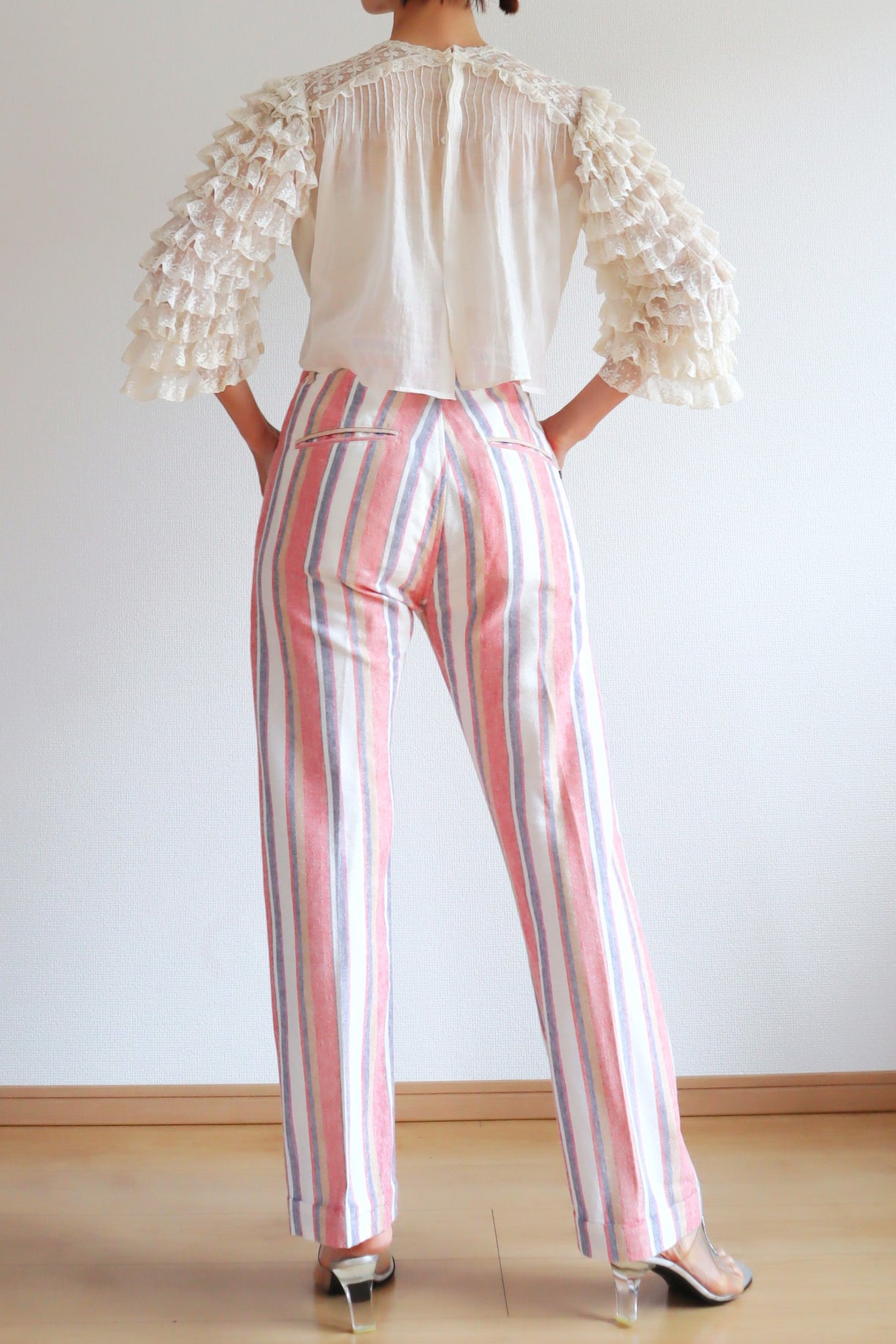 Vintage Stripe Cotton Pants