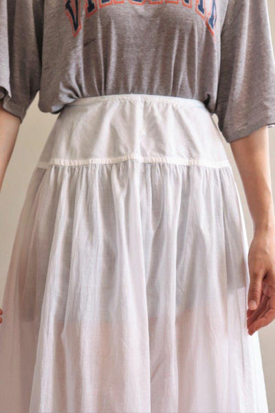 1900s French Cotton Skirt