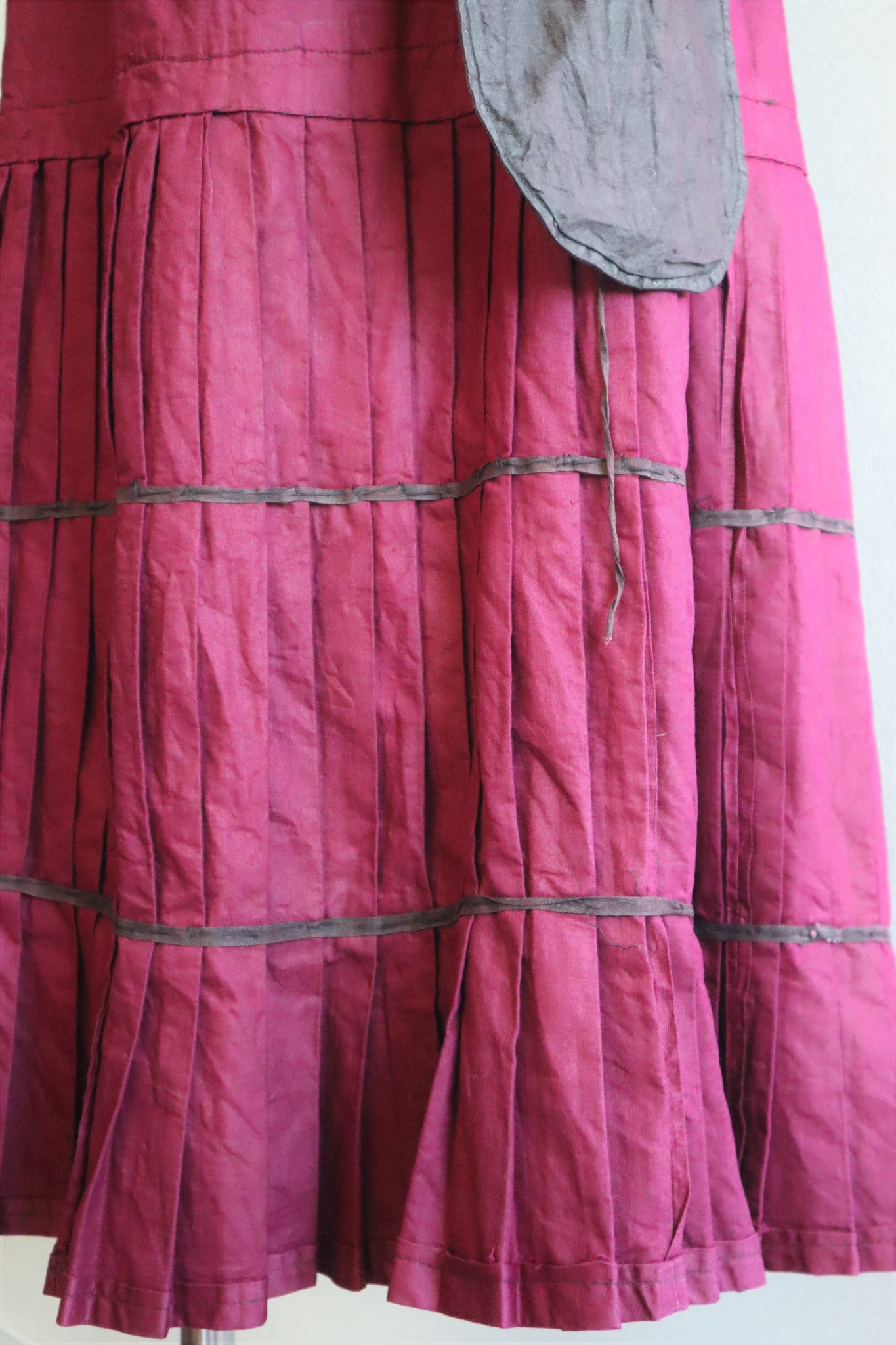 19th Edwardian Burgundy Skirt