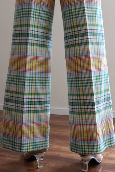 70s Dead Stock Summer Check Pants