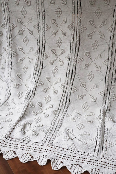 1900s Antique Tricote Bedspread