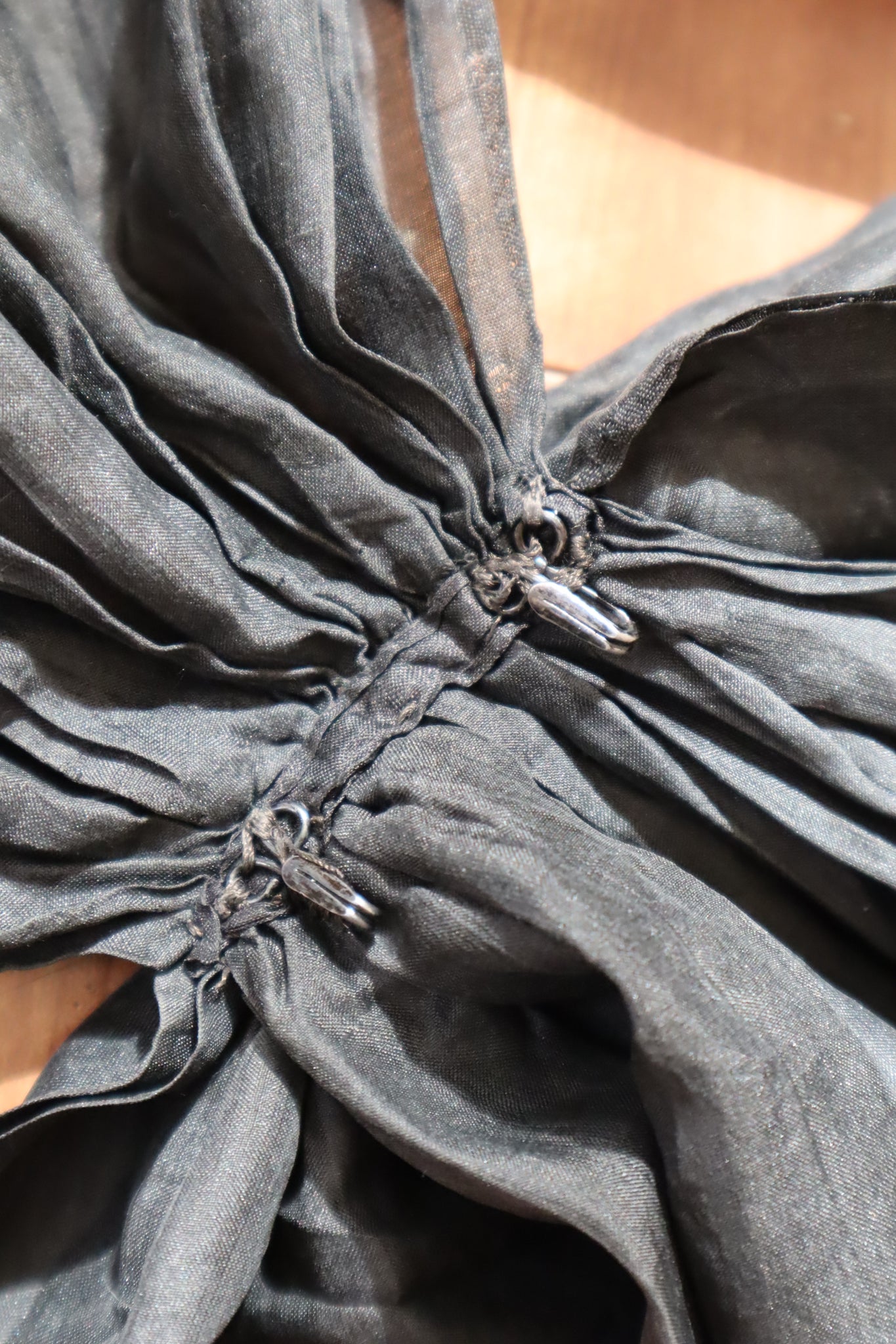 1890s Victorian Black Silk Sash Belt
