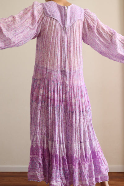 70s Phool Indian Cotton Gaze Maxi Dress