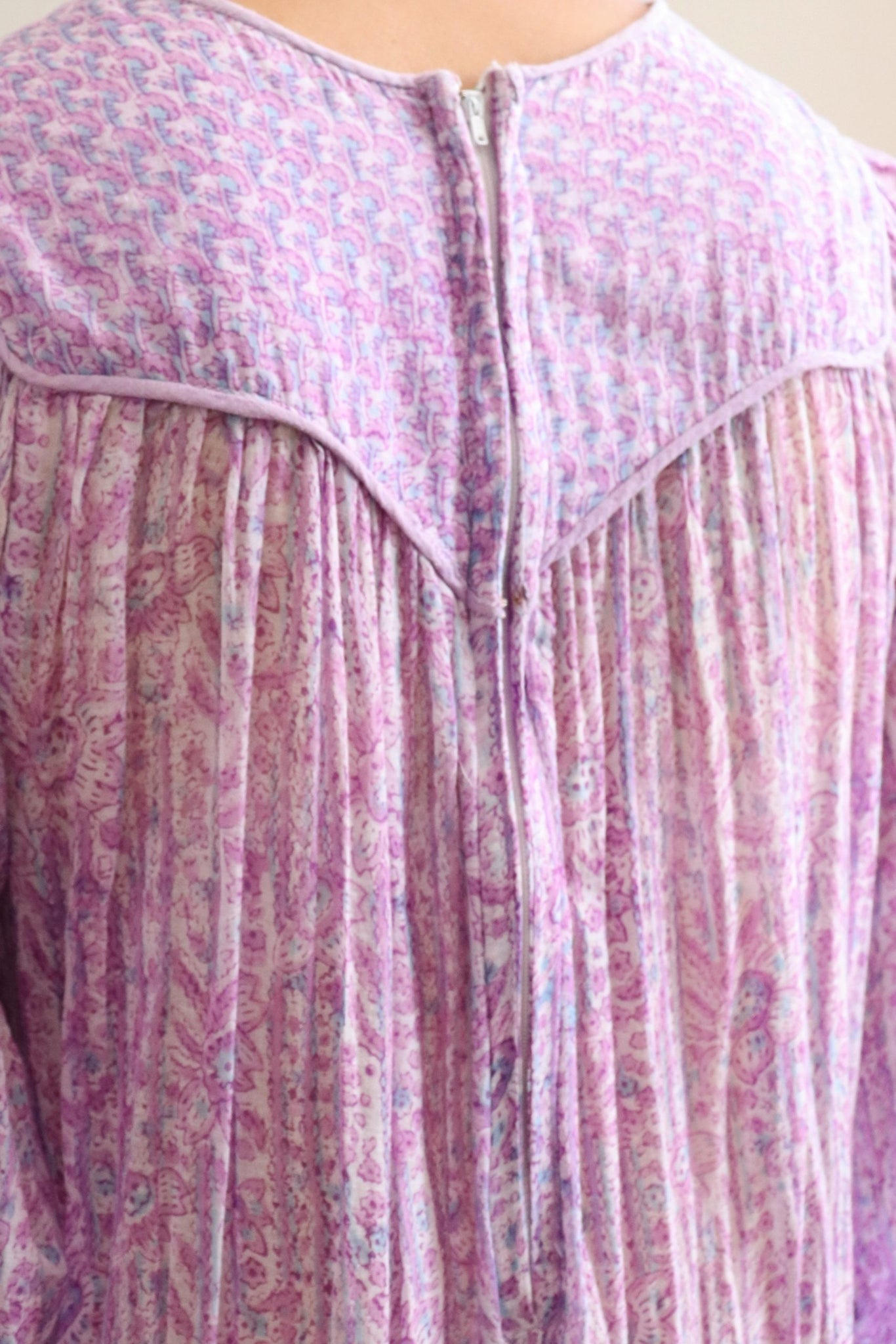 70s Phool Indian Cotton Gaze Maxi Dress