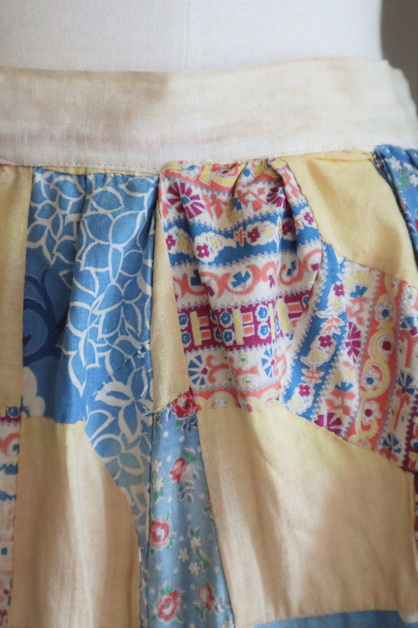 1940s Cotton Patchwork Skirt