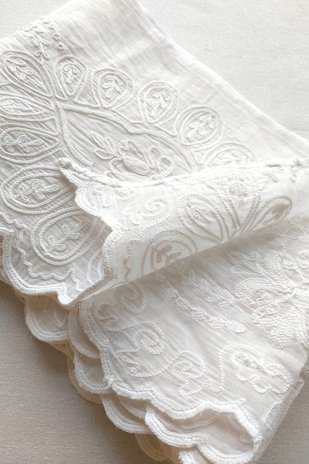 1900s Hand Embroidery Cornely Lace 672㎝