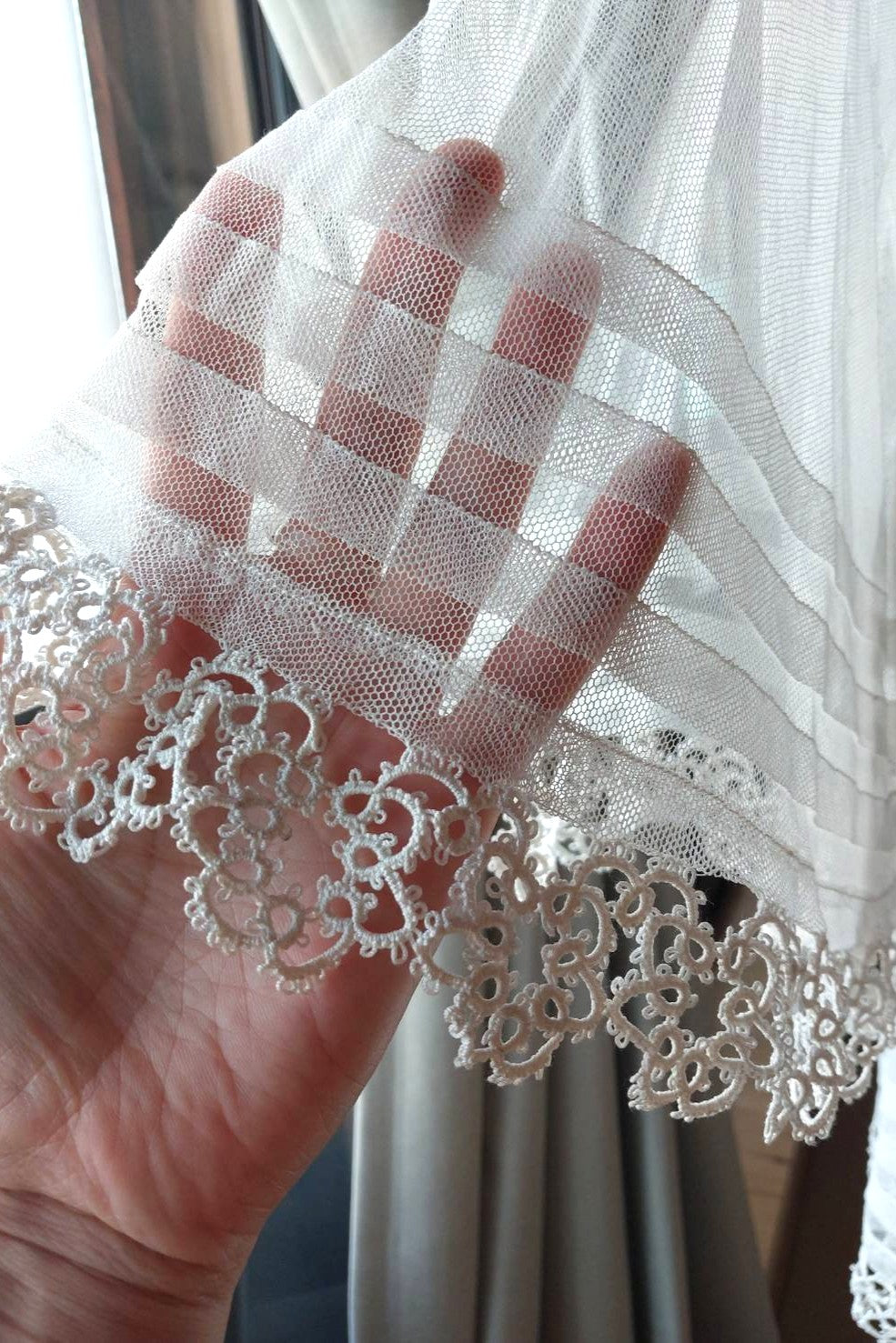 1900s Tulle Lace Church Smock