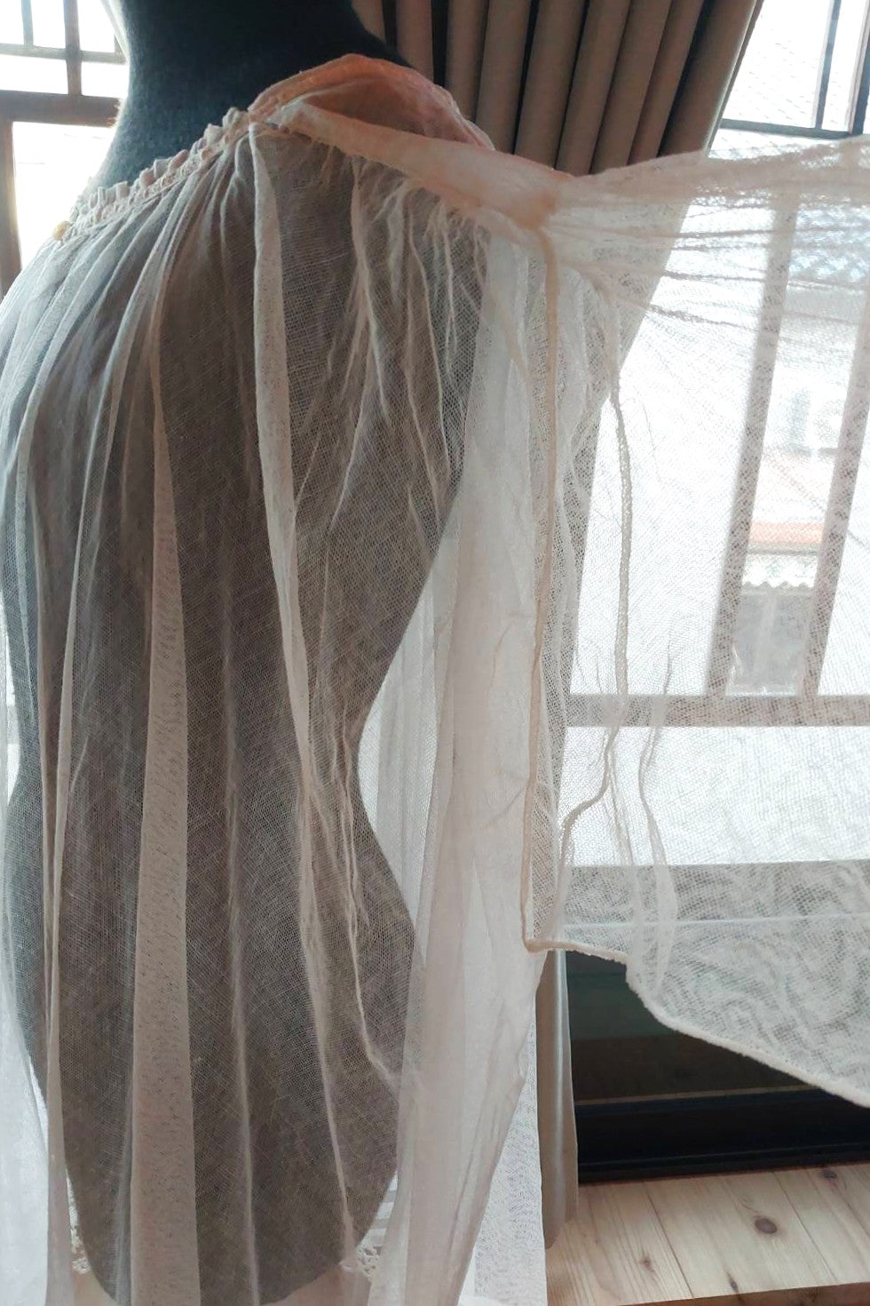 1900s Tulle Lace Church Smock