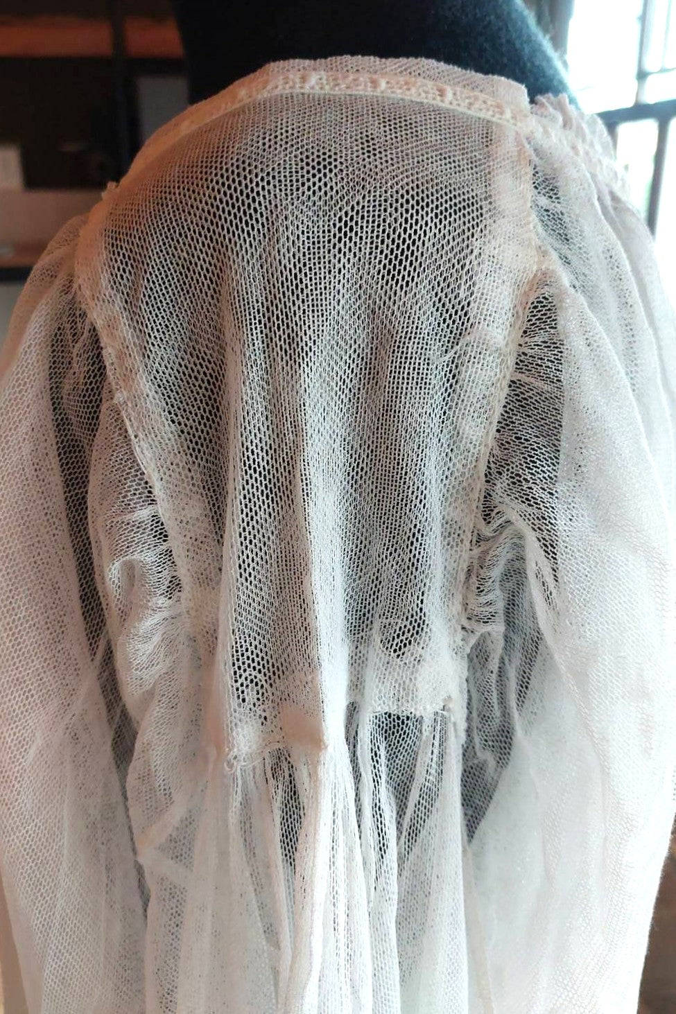 1900s Tulle Lace Church Smock