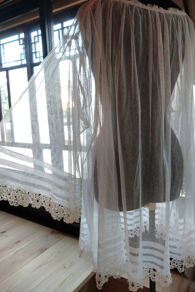 1900s Tulle Lace Church Smock