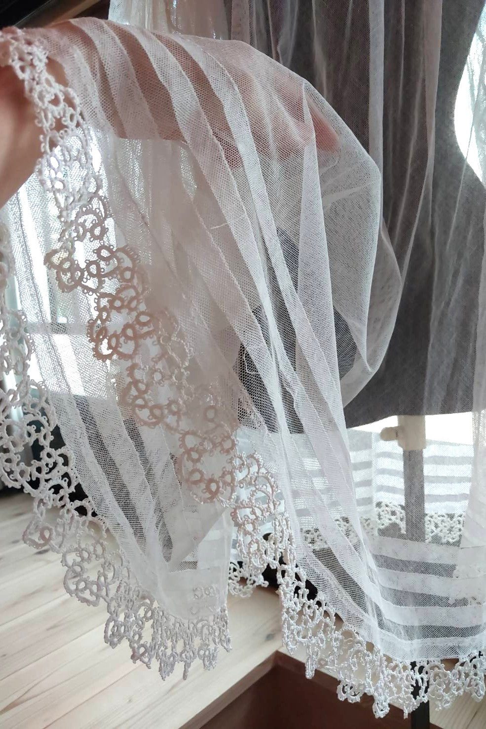 1900s Tulle Lace Church Smock