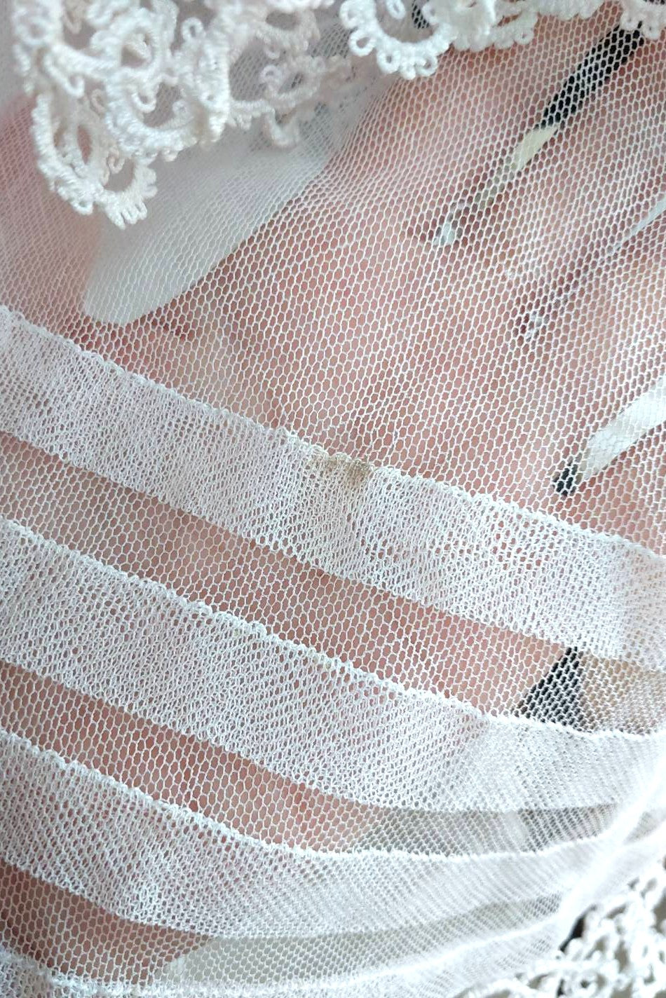 1900s Tulle Lace Church Smock