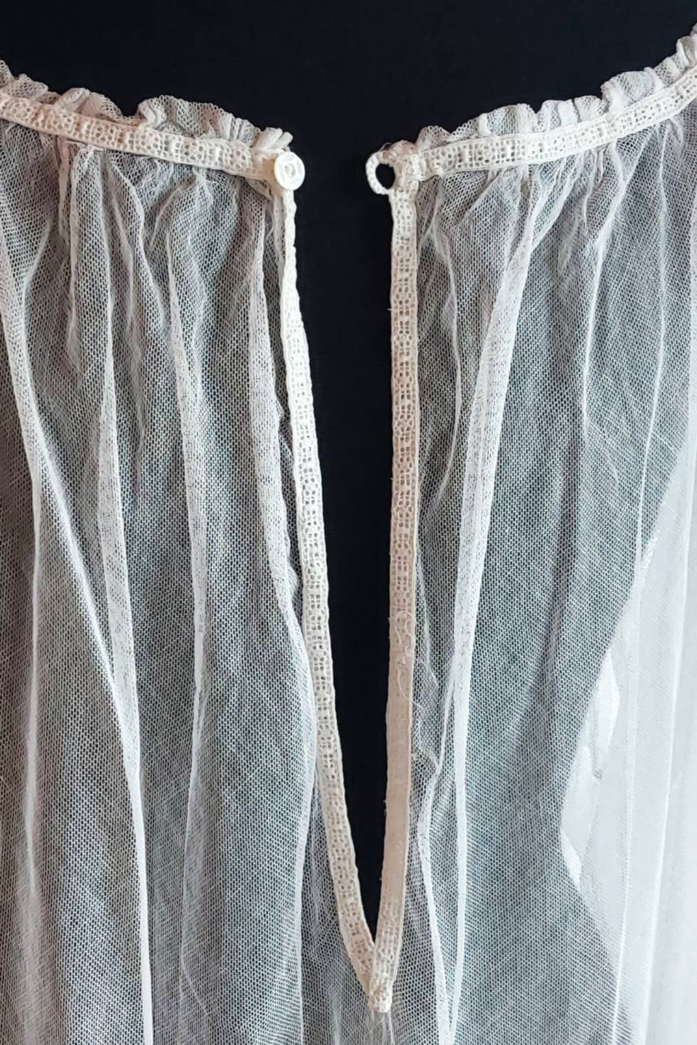 1900s Tulle Lace Church Smock