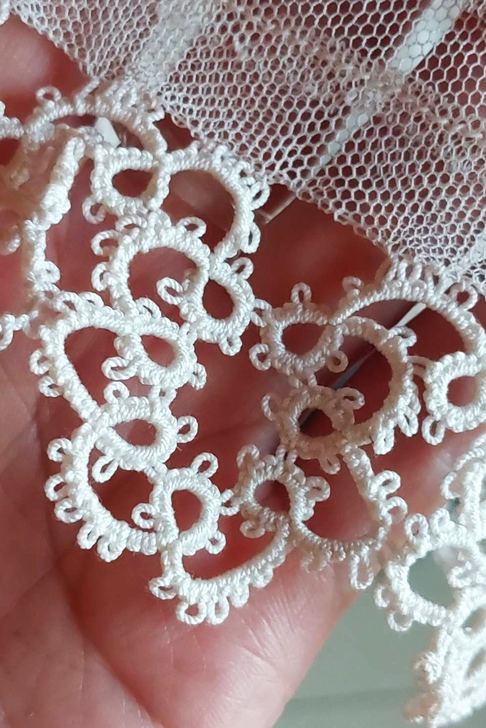 1900s Tulle Lace Church Smock