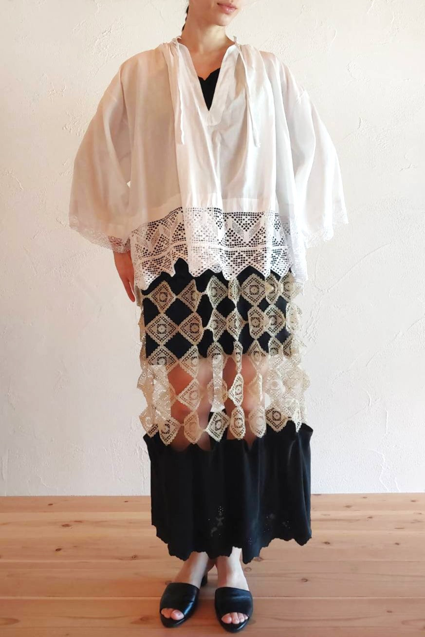 1900s Cotton Church Smock