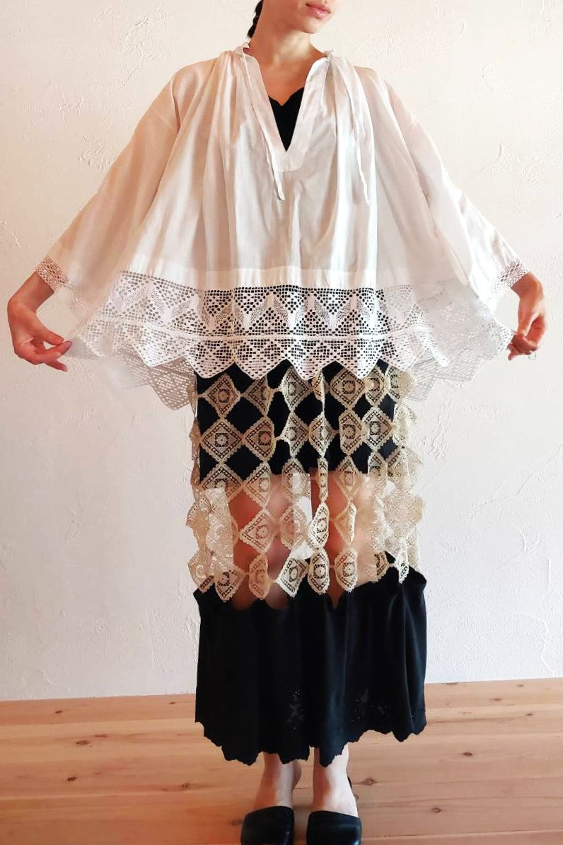 1900s Cotton Church Smock