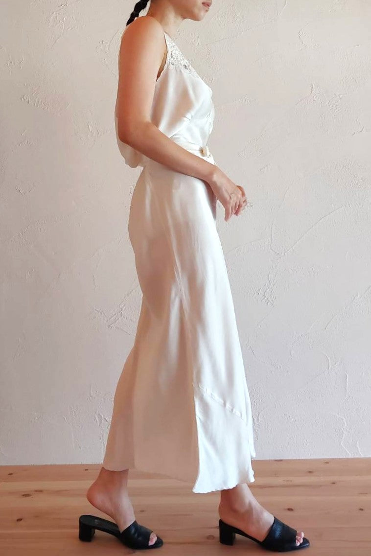 1940s Chinese Silk Lingerie Dress