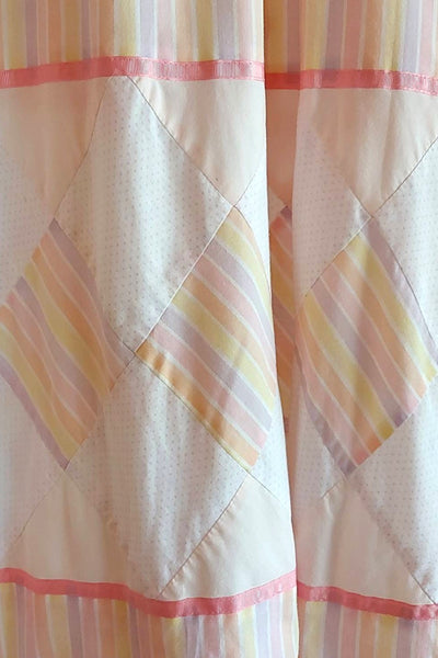 70s Pastel Striped Cotton Dress