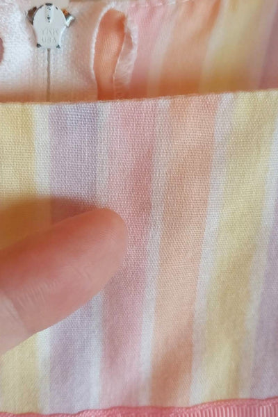 70s Pastel Striped Cotton Dress