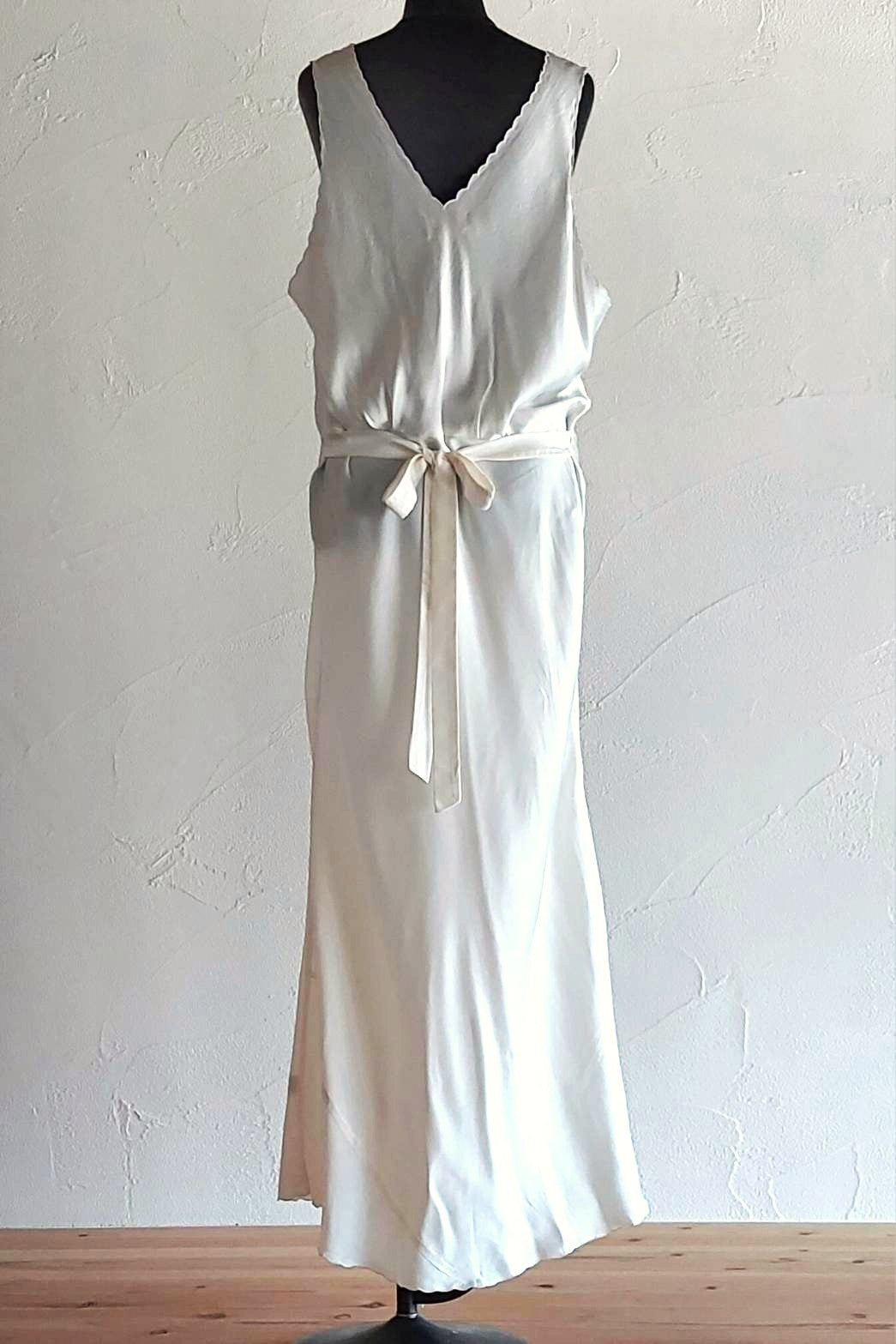 1940s Chinese Silk Lingerie Dress