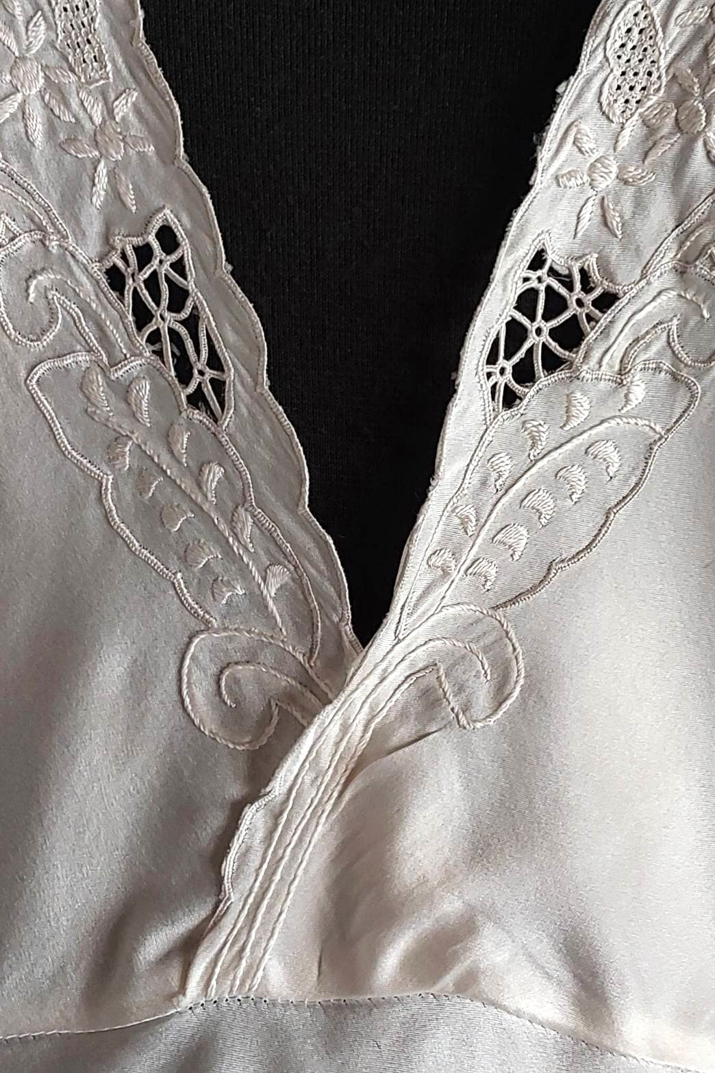 1940s Chinese Silk Lingerie Dress