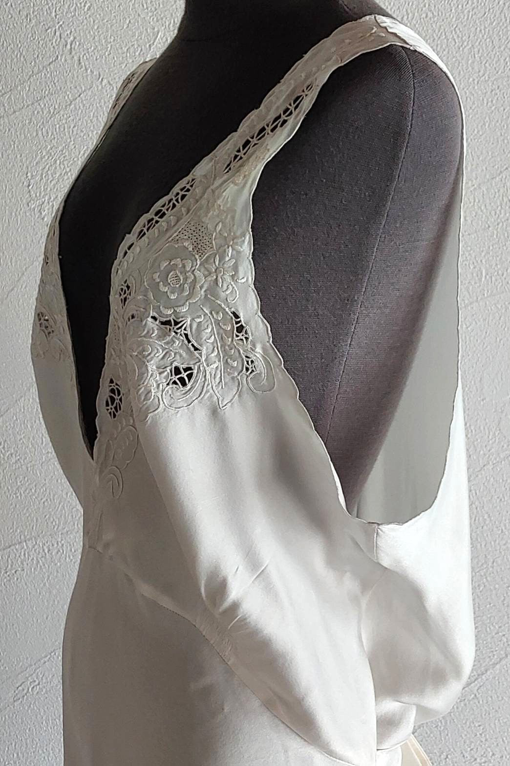 1940s Chinese Silk Lingerie Dress