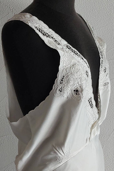 1940s Chinese Silk Lingerie Dress