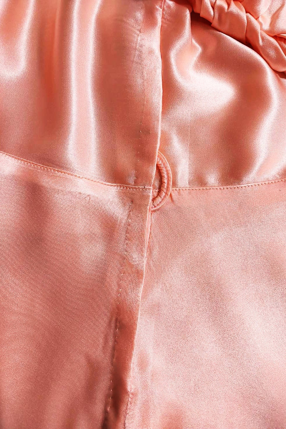 1940s Puff Sleeve Satin Dress