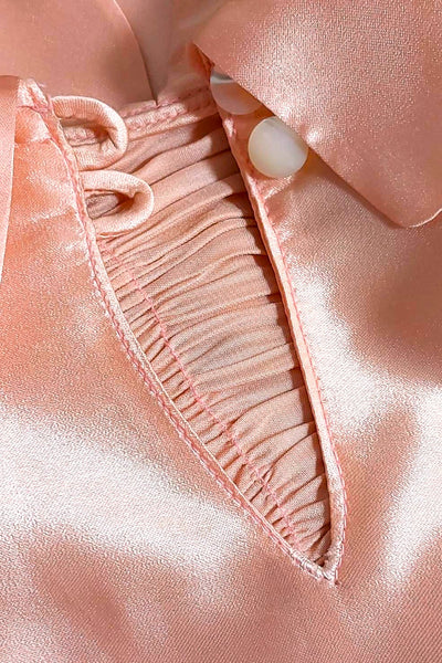 1940s Puff Sleeve Satin Dress