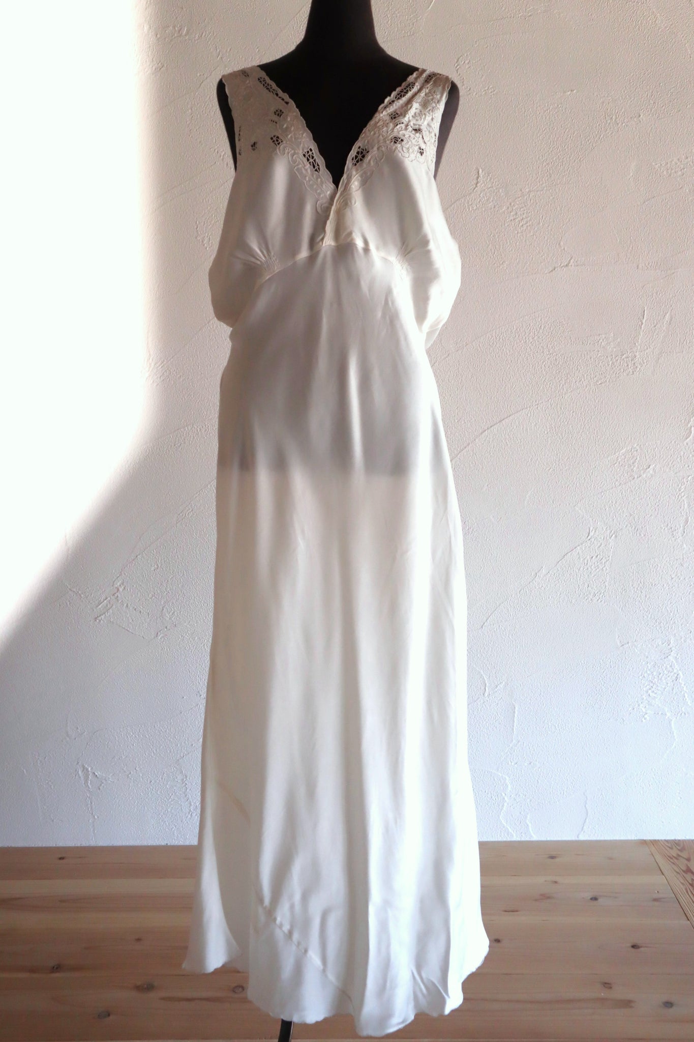 1940s Chinese Silk Lingerie Dress