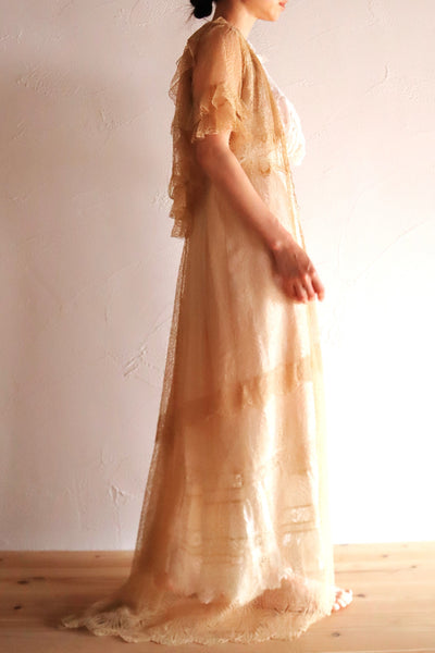 1910s–1920s French Lace Overlay Dress