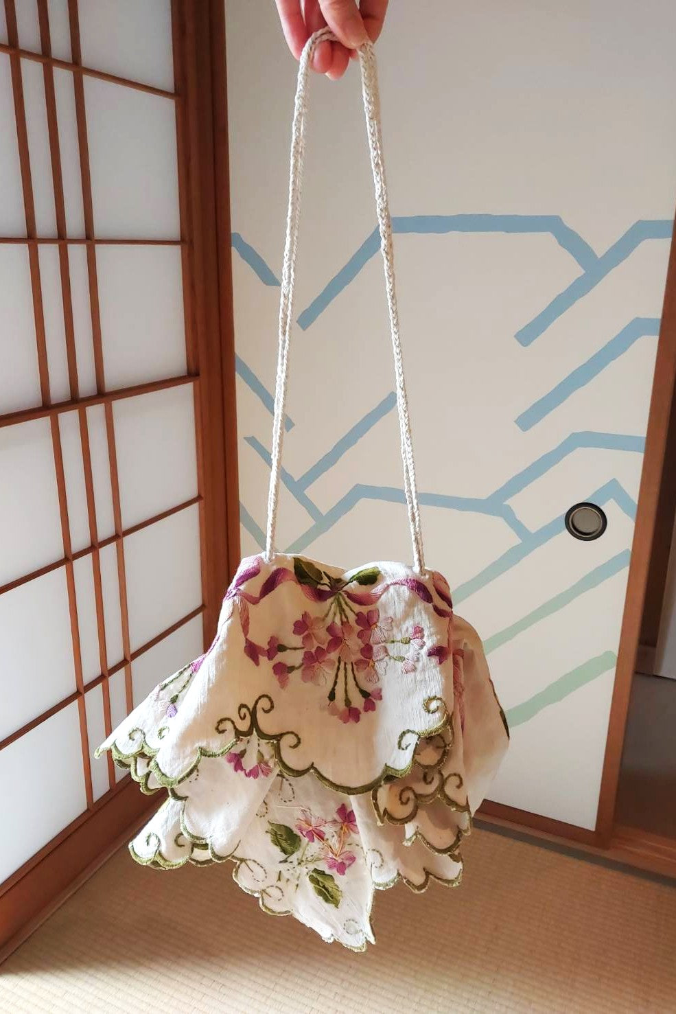 French Antique Violette Hand-Sewn Bag No.3